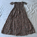 Blush BJ Floral Smocked Off-Shoulder Maxi Dress Size M Rayon Boho Floral