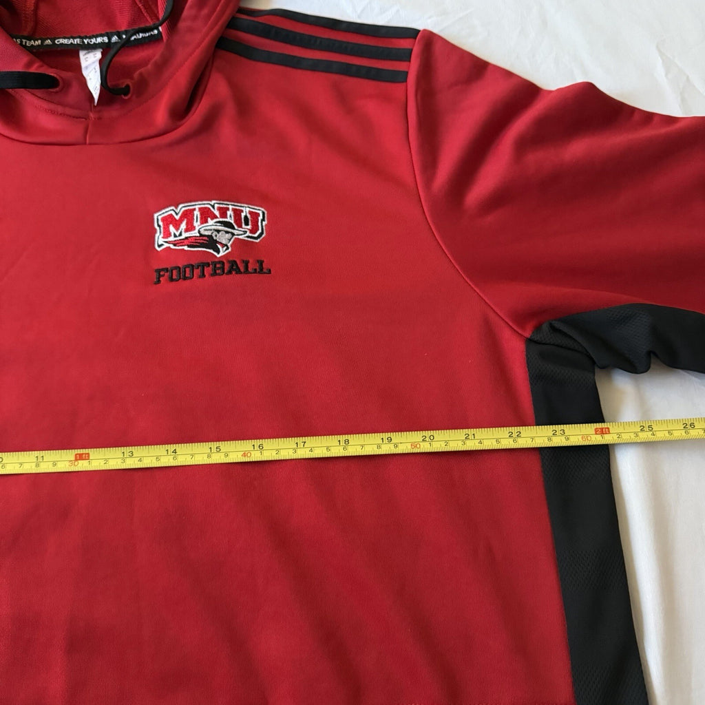 Adidas MNNU Football Hoodie Mens XL Red Minnesota State Mankato Aeroready