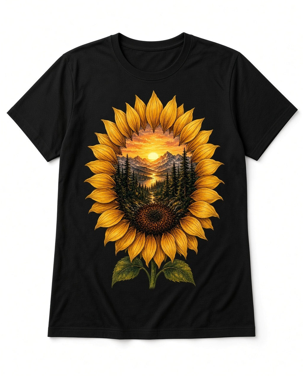 4pcs 10in Sunflower Mountain Sunset Landscape DTF Transfer