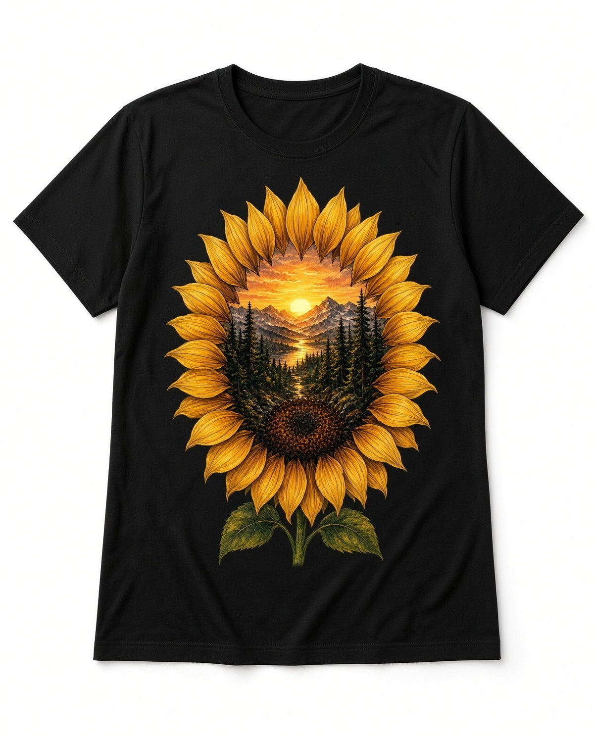 4pcs 10in Sunflower Mountain Sunset Landscape DTF Transfer