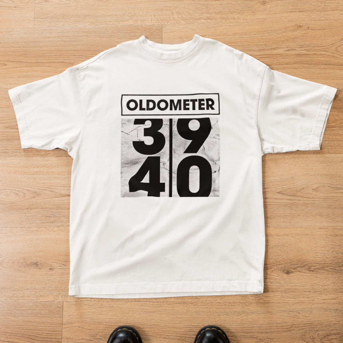 Oldometer 39 40 Funny 40th Birthday T-Shirt | Turning 40 Gift Vintage Retro