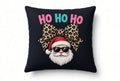 Ho Ho Ho Leopard Bow Santa DTF Transfer 4 Pack 10 Inch Christmas Ready To Press