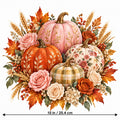 4PCS 10in Floral Fall Pumpkin Bouquet DTF Transfers