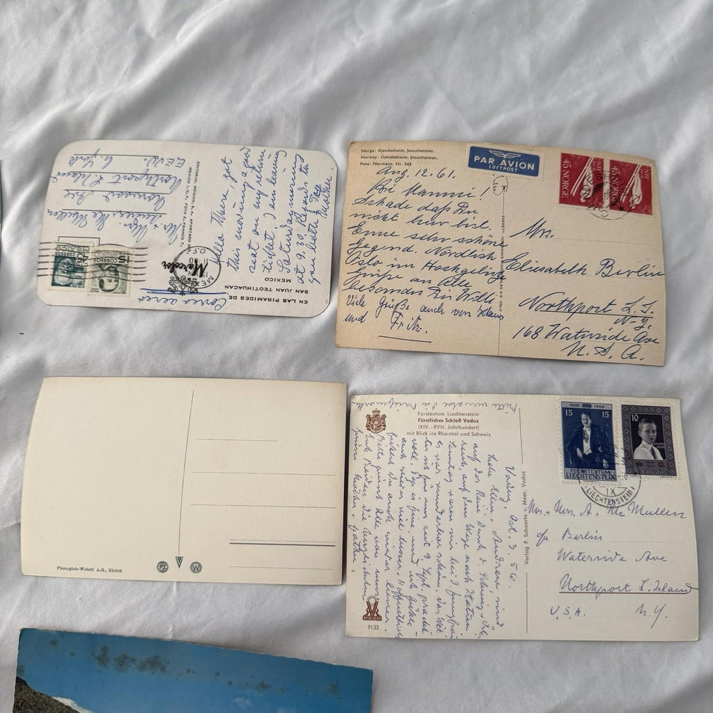 Vintage Postcards Lot - Switzerland Alps, Mexico Pyramids, Panama Canal, Europe