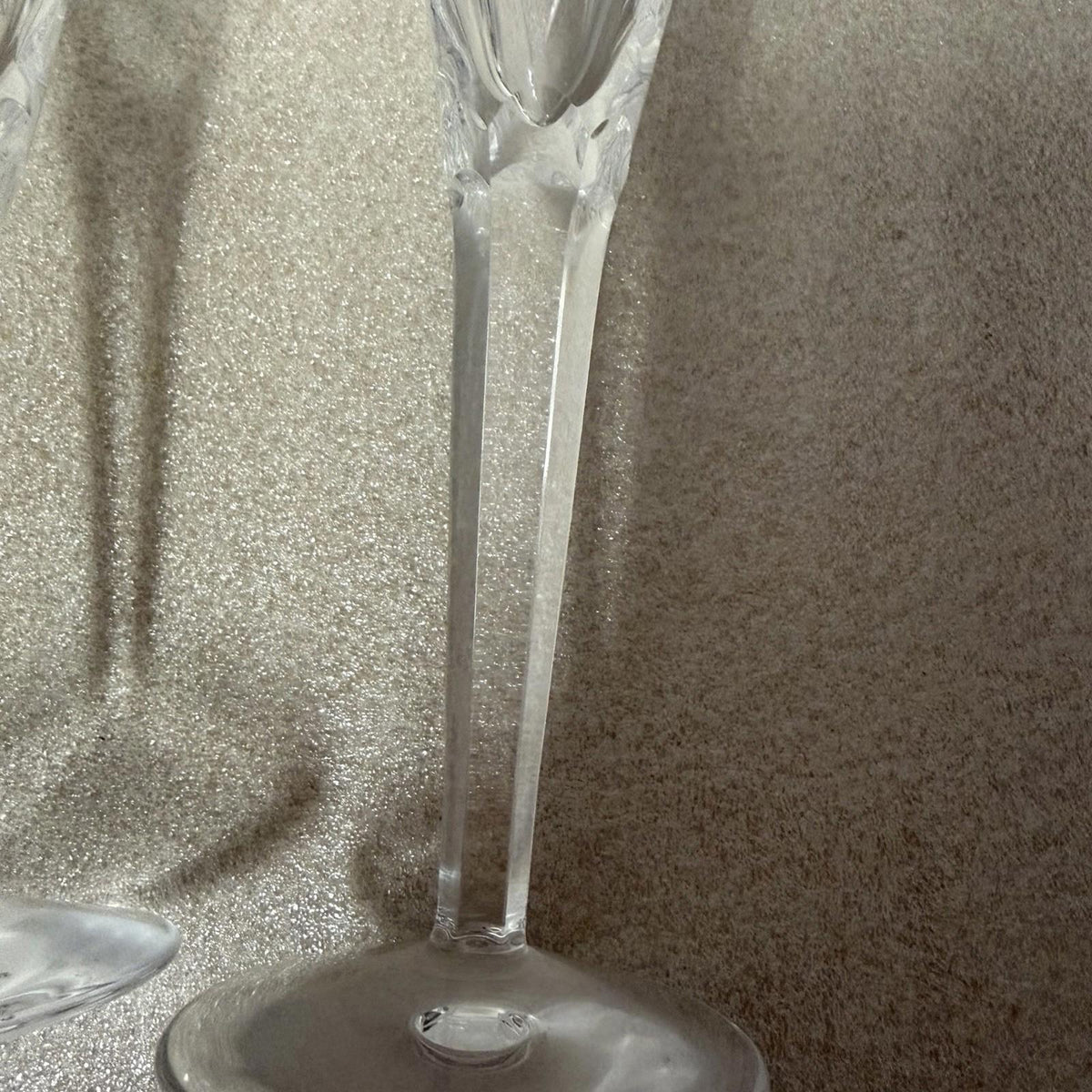 Pair of Waterford Crystal Millennium “Happiness” Champagne Toasting Flute 9 1/4”