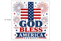 4Pcs 10" God Bless America DTF Transfers Flag Cross Fireworks Iron On