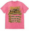 Acid Wash Pink Tee Places I Won't Be Going Today Funny Introvert Shirt