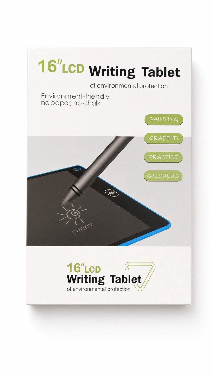 16” LCD Writing Tablet Electronic Drawing Doodle Board Blue w/ Stylus Erase