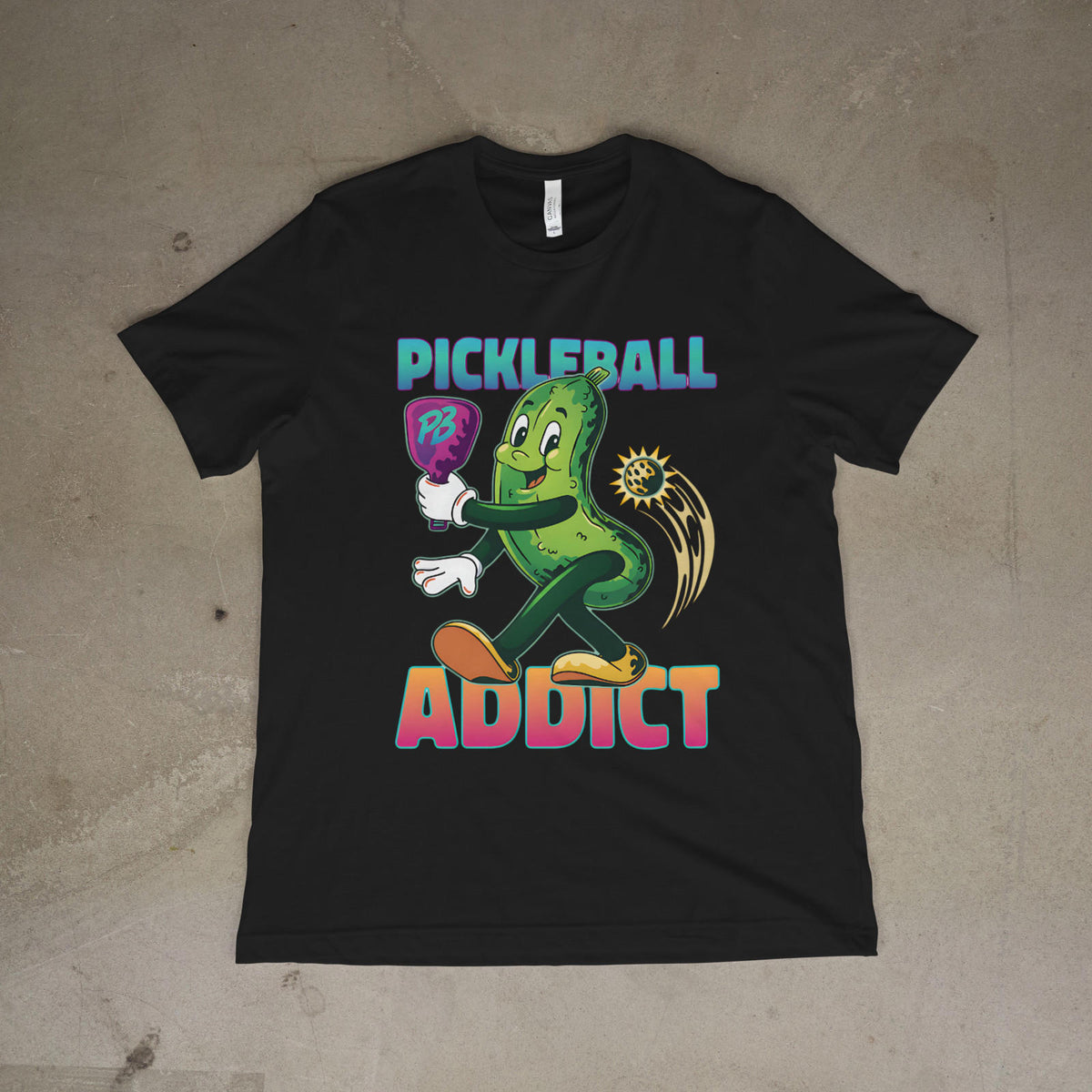 Pickleball Addict Funny Pickle Player Graphic Unisex T-Shirt