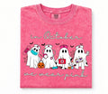Acid Wash Pink Tee In October We Wear Pink Nurse Ghost Breast Cancer Shirt