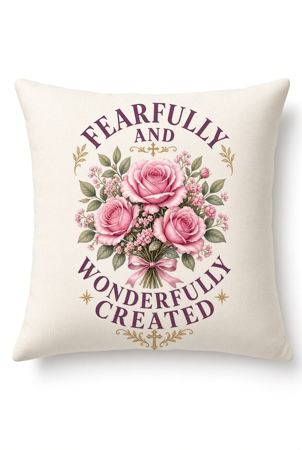 4pcs 10in Fearfully Wonderfully Created Roses DTF Transfer