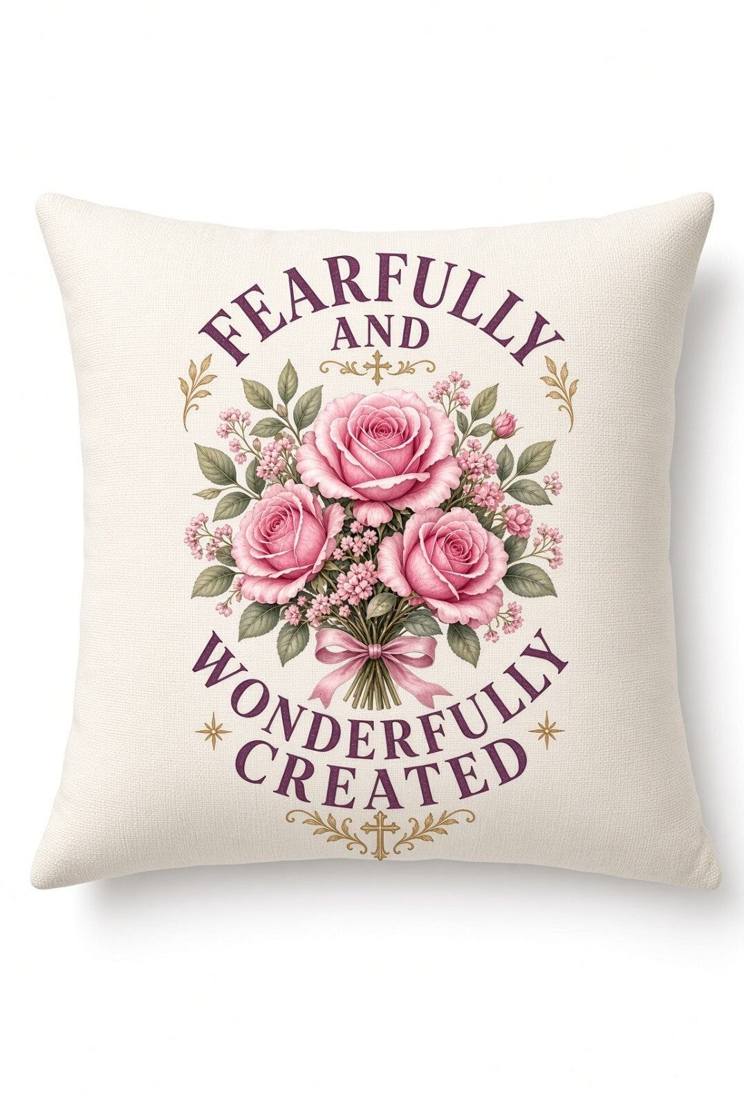 4pcs 10in Fearfully Wonderfully Created Roses DTF Transfer