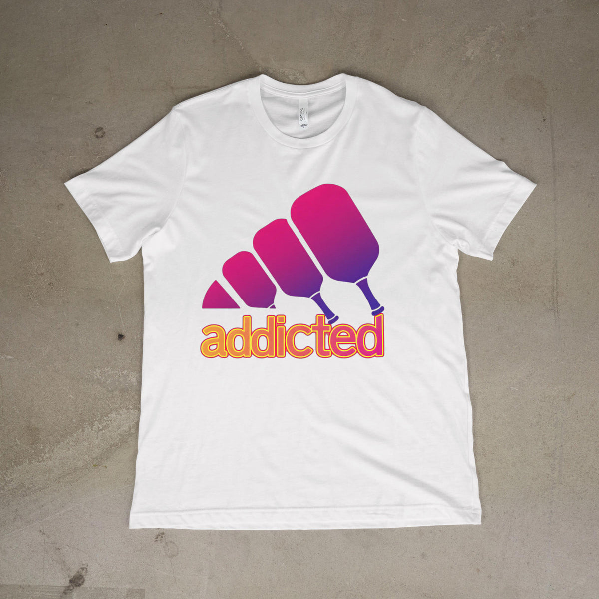 Pickleball Addicted Funny Paddle Graphic Unisex T-Shirt