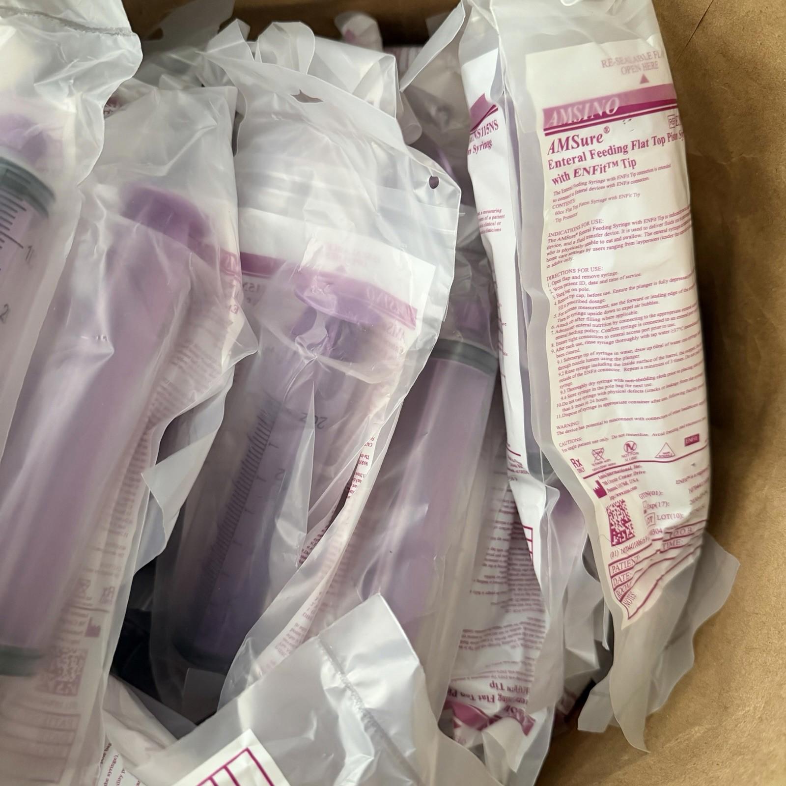AMSINO AMSure® Enteral Feeding Syringe 2 oz - Lot 9