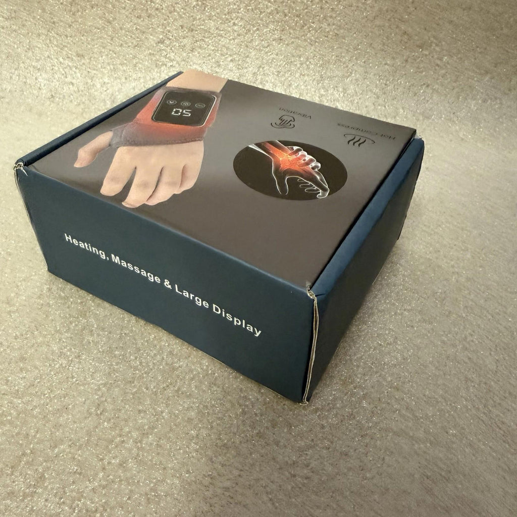 Cordless Hand Wrist Massager Pain Relief with 3 Heat Levels & 3 Vibration Modes