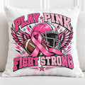 4 Pack Play Pink Fight Strong DTF Transfers 10 Inch Football Awareness