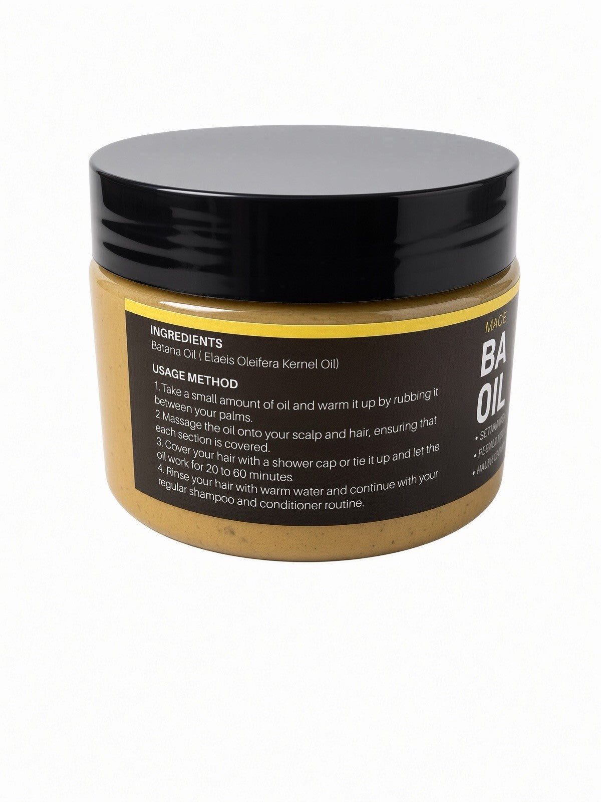 MIAOFUTONG 100% Raw Batana Oil from Honduras for All Hair Types 4.3oz 120g