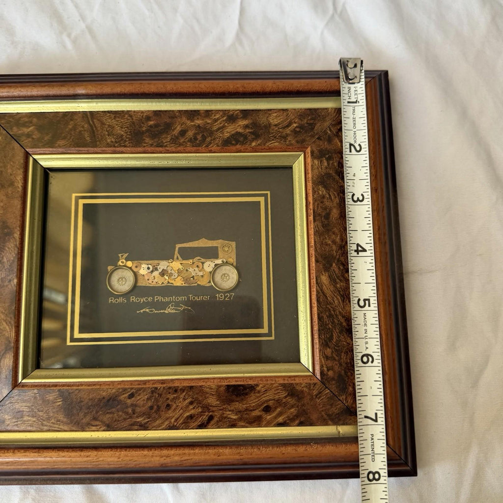 Ken Broadbent Rolls Royce Phantom 1927 Clockwork Parts Collage Framed Art