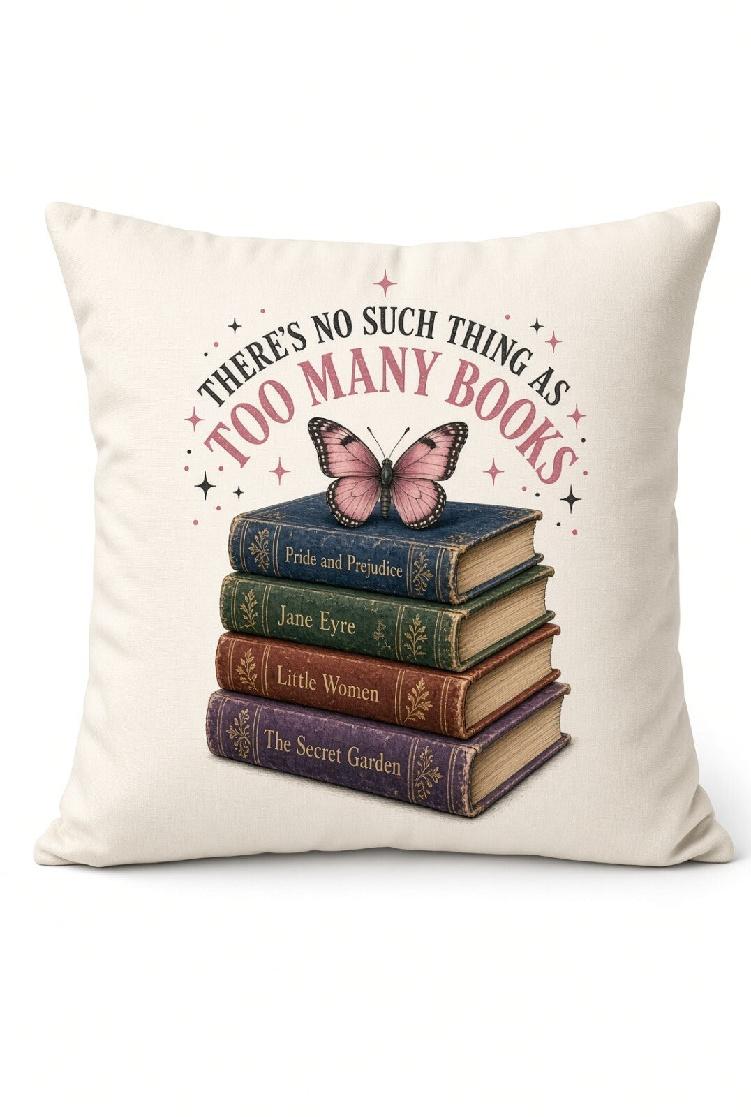 4pcs 10in Too Many Books Stack Butterfly DTF Transfer