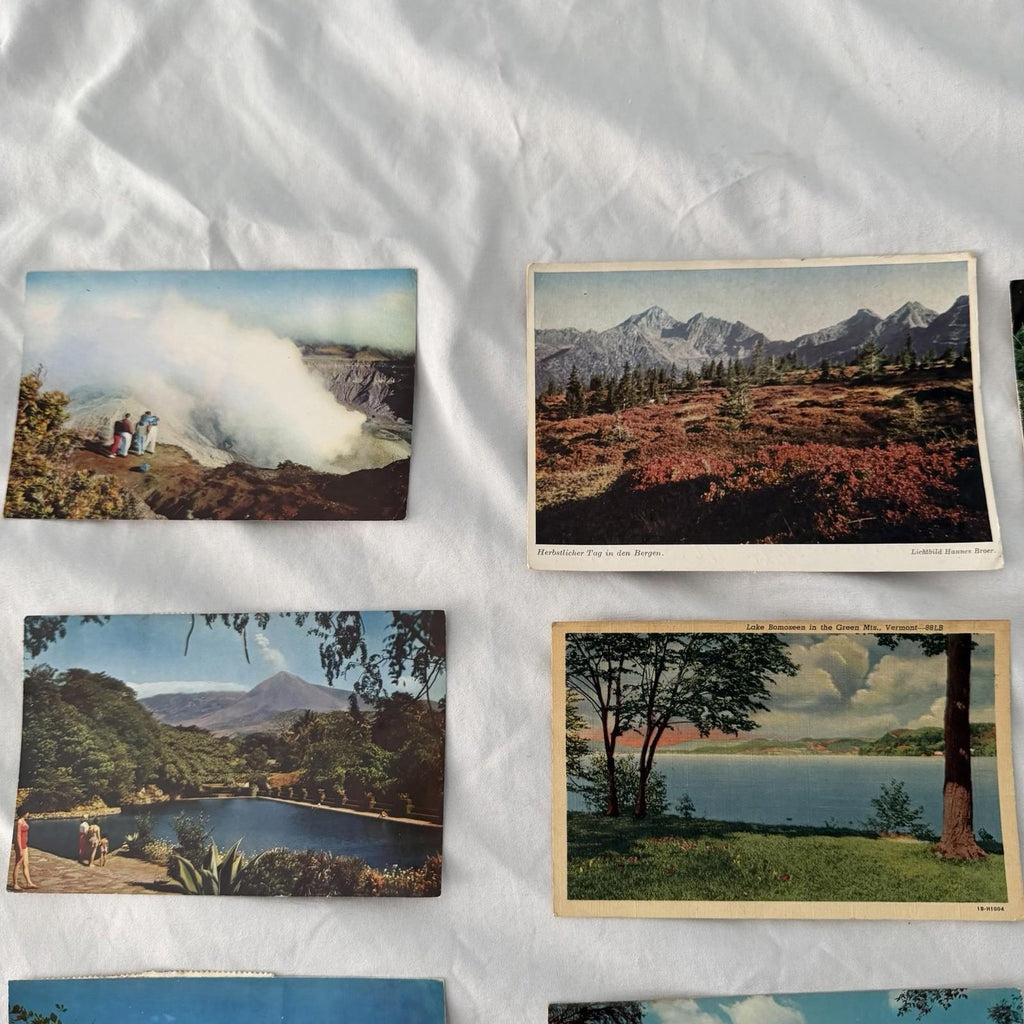 Vintage Scenic Postcards Lot - National Parks, Mountains, Lakes, Covered Bridges