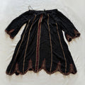 Forever 21 Black Embroidered Boho Peasant Tunic Dress Size M