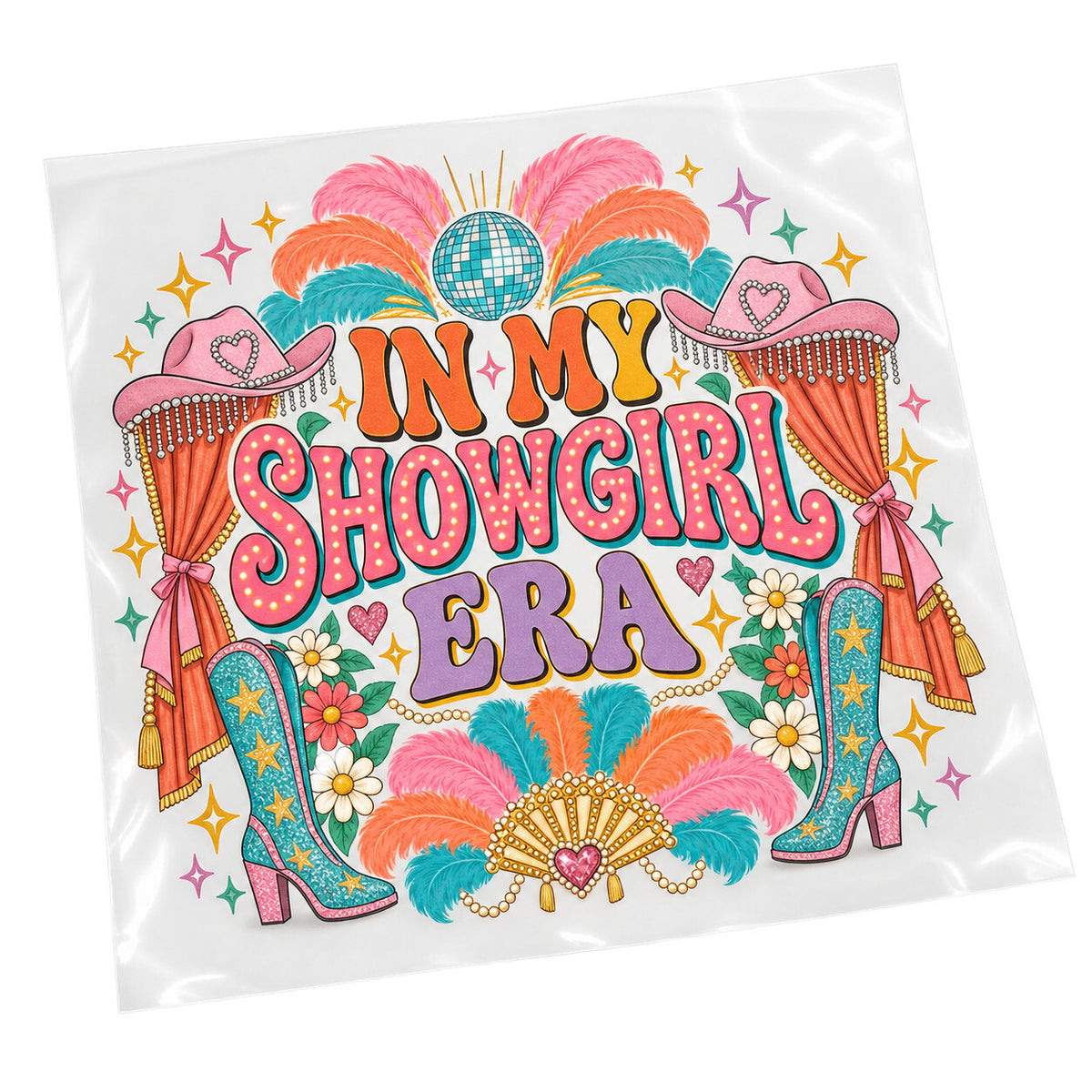 4 Pack In My Showgirl Era DTF Transfers 10 Inch Colorful Iron On