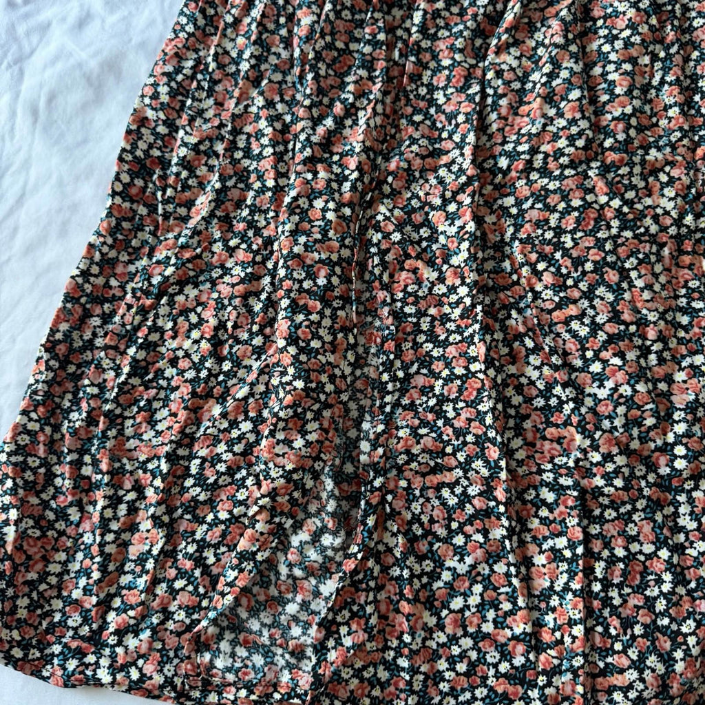 Blush BJ Floral Smocked Off-Shoulder Maxi Dress Size M Rayon Boho Floral