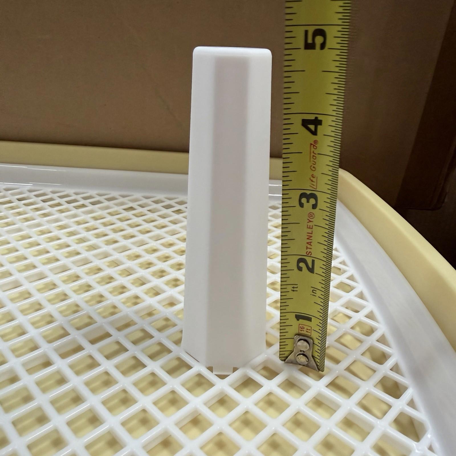 Dog Potty Training Tray Pee Pad Holder Plastic Toilet with Removable Net 16”