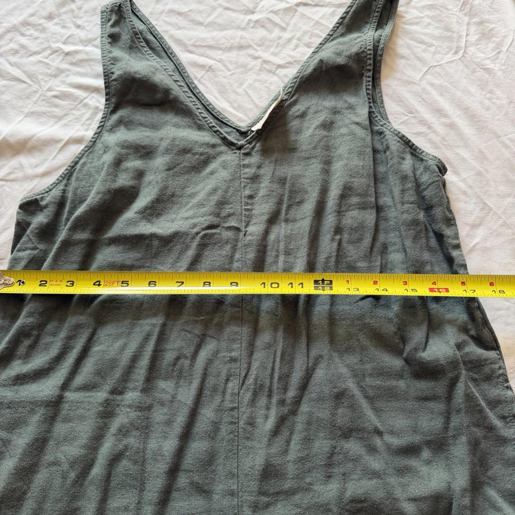 Universal Thread Sage Green Linen Wide Leg Jumpsuit XS