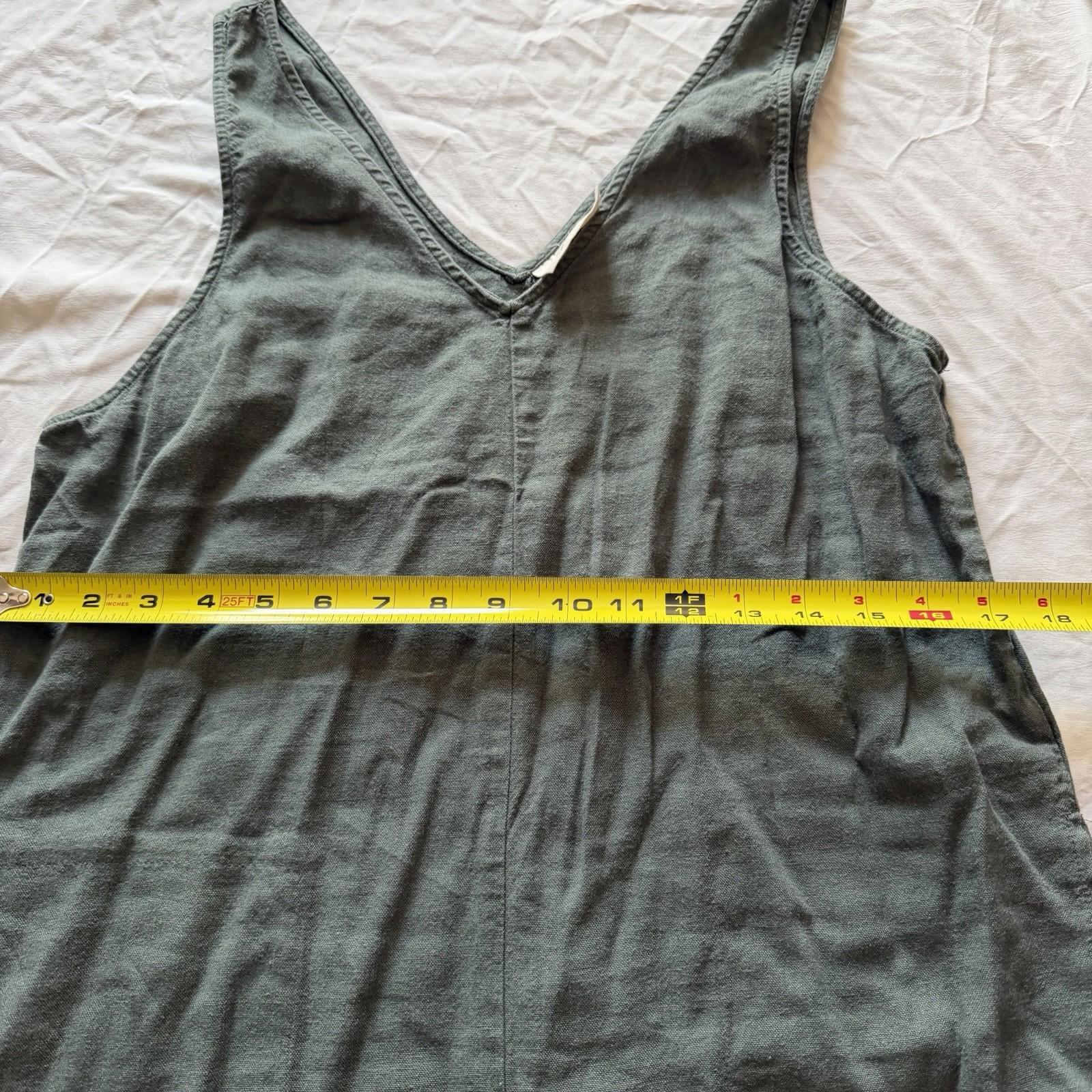 Universal Thread Sage Green Linen Wide Leg Jumpsuit XS