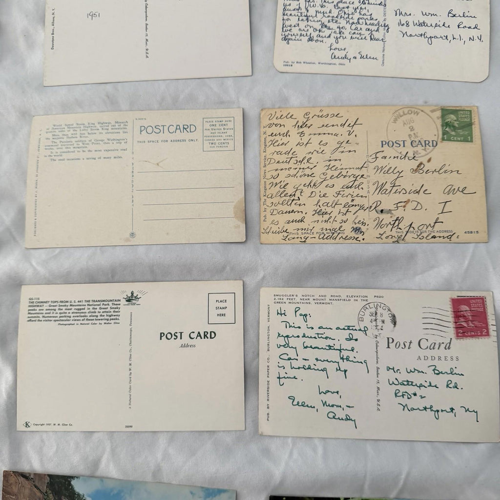 Vintage Scenic Postcards Lot - National Parks, Mountains, Lakes, Covered Bridges