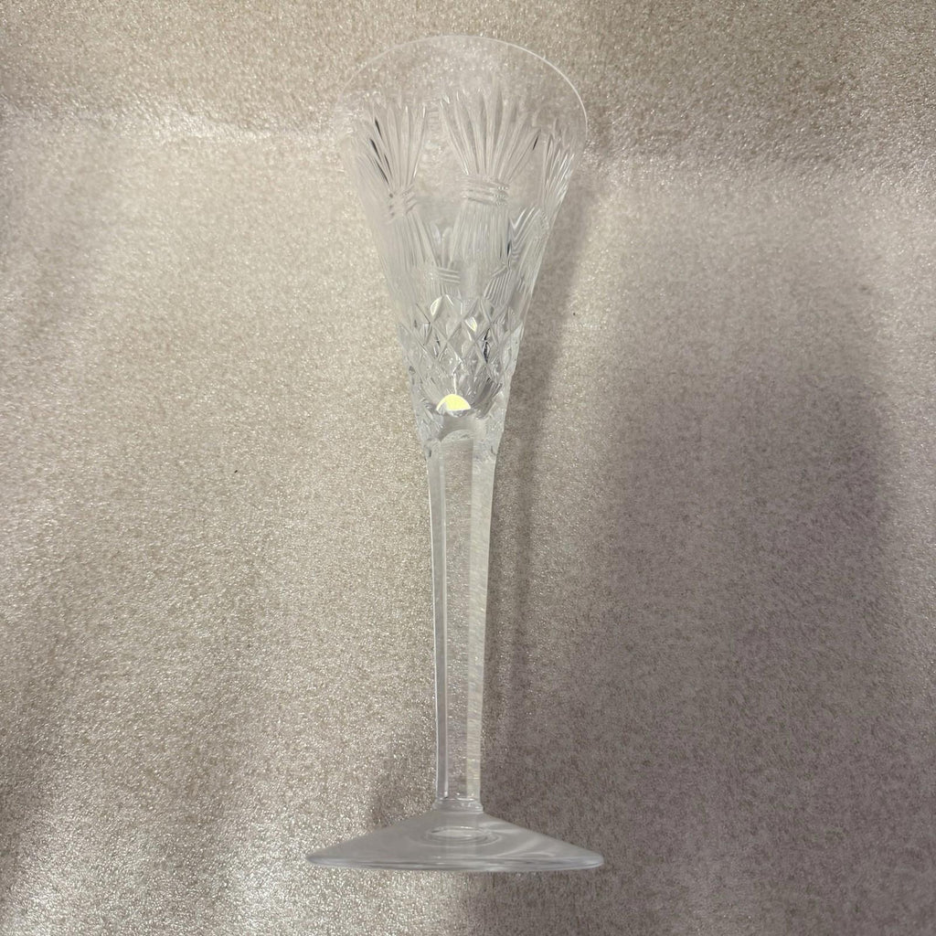 Pair of WATERFORD CRYSTAL Millennium Prosperity Wheat Champagne Toasting Flutes