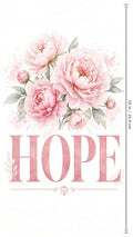 4pcs 10in HOPE Pink Peony Floral Faith DTF Transfer