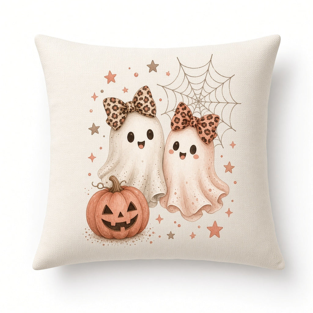 4pcs 10in Cute Ghosts Leopard Bow Pumpkin DTF Transfer