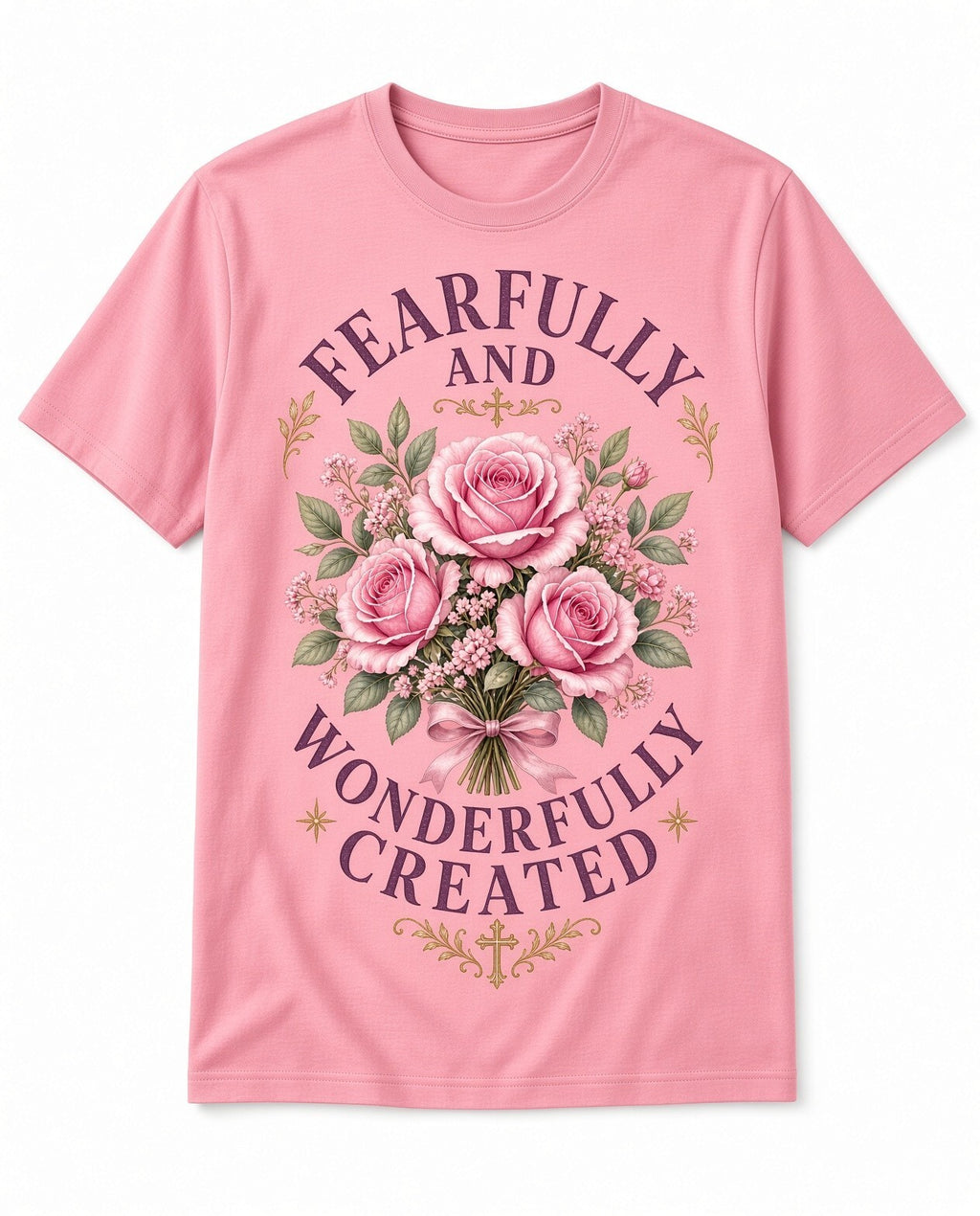 4pcs 10in Fearfully Wonderfully Created Roses DTF Transfer