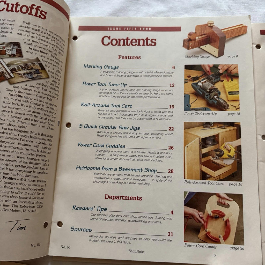 ShopNotes Magazines Vol. 9 & 11 (Issues 54, 63, 66) – Vintage Shop Projects