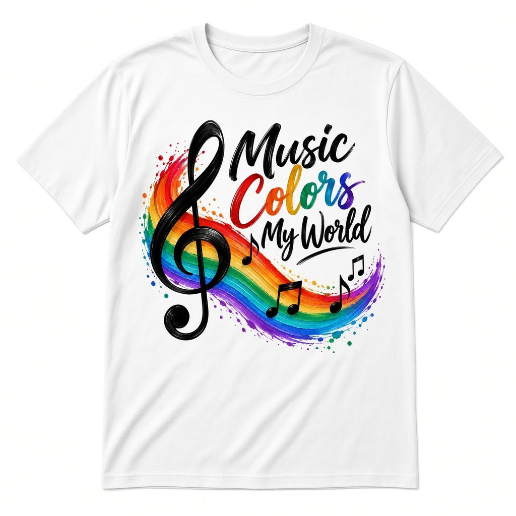 4PCS 10in Music Colors My World Rainbow DTF Transfers
