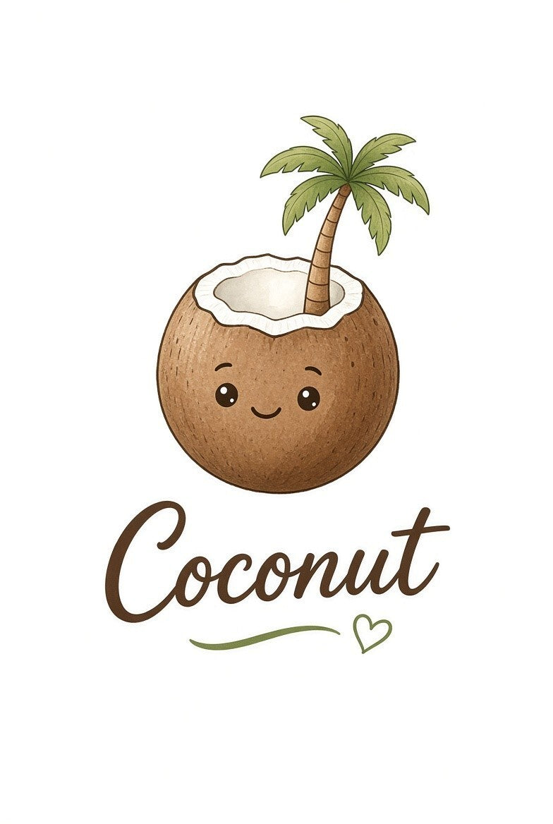 4pcs 10in Cute Coconut Palm Tropical DTF Transfer