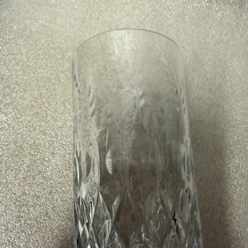 Vintage Rogaska Crystal Gallia Highball Glasses 5 3/8” Crystal Set of 2
