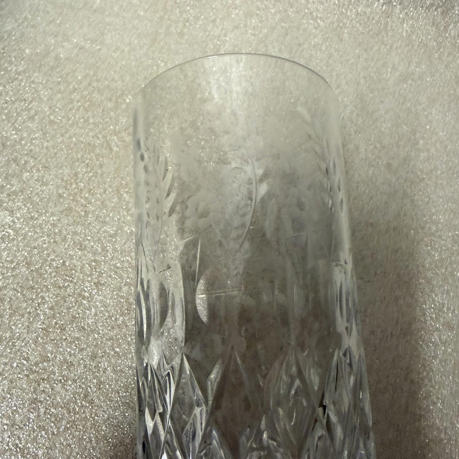 Vintage Rogaska Crystal Gallia Highball Glasses 5 3/8” Crystal Set of 2