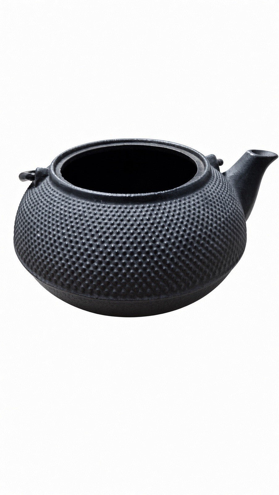 Japanese Cast Iron Tetsubin Teapot Black Hobnail Kettle w/ Trivet Made in Japan