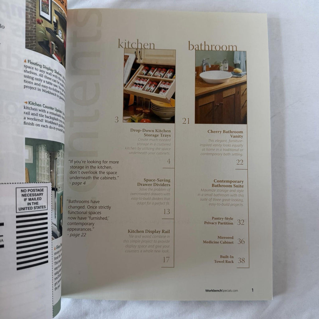 Quick & Easy Home Storage Projects Workbench Magazine DIY Shelving Book