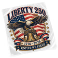 4 Pack Liberty 250 USA DTF Transfers 10 Inch Patriotic Iron On Decals