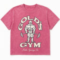 Acid Wash Pink Tee Vintage Bodybuilder Gym Graphic Shirt Palm Springs Style