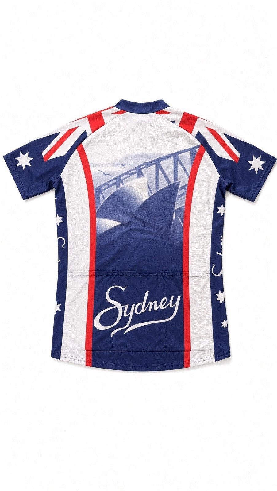 Netti Australia Cycling Jersey XXL Australian Flag Short Sleeve 1/4 Zip Bike