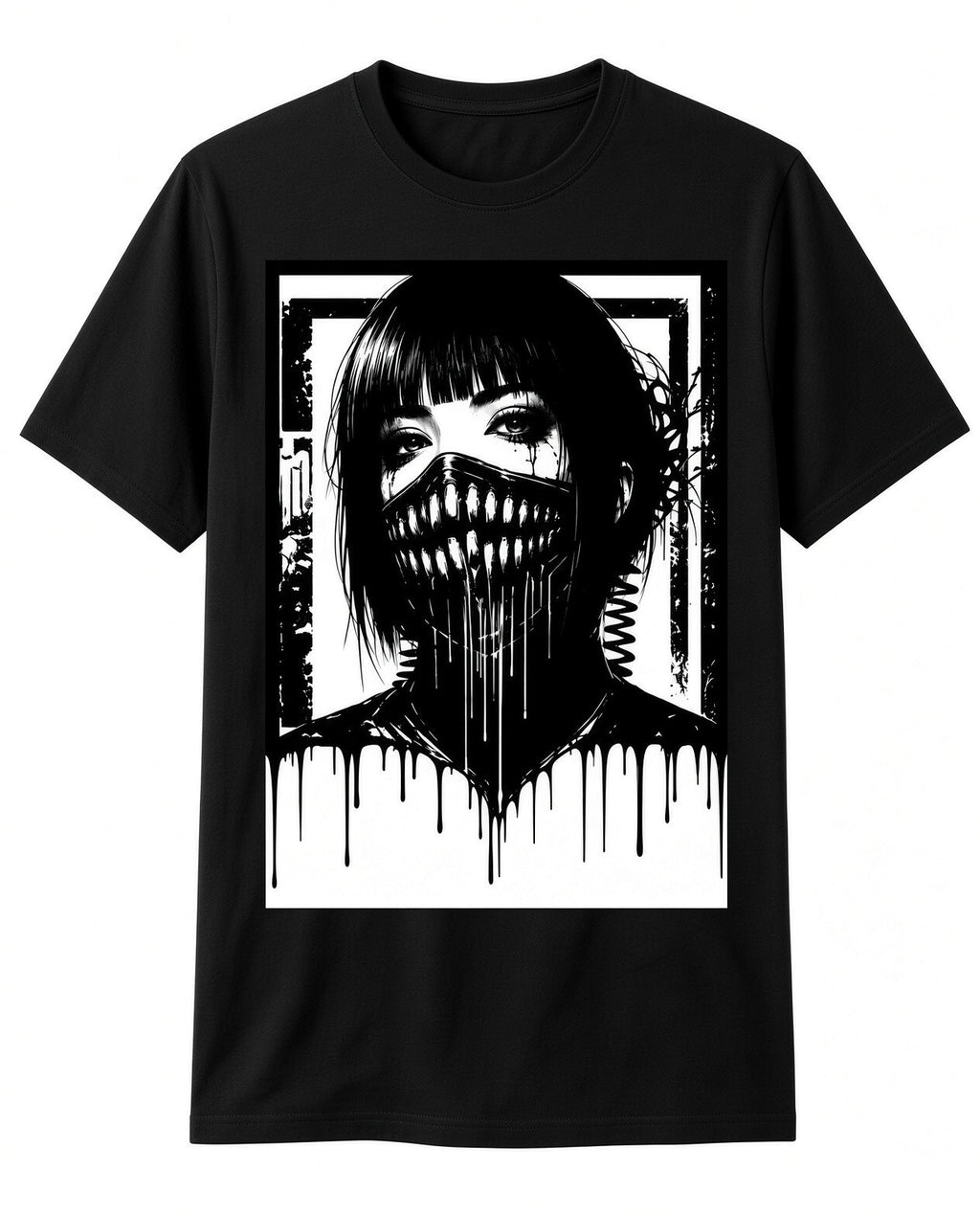 4PCS 10" DTF Transfers Dark Anime Mask Face Iron On Heat Press Shirt