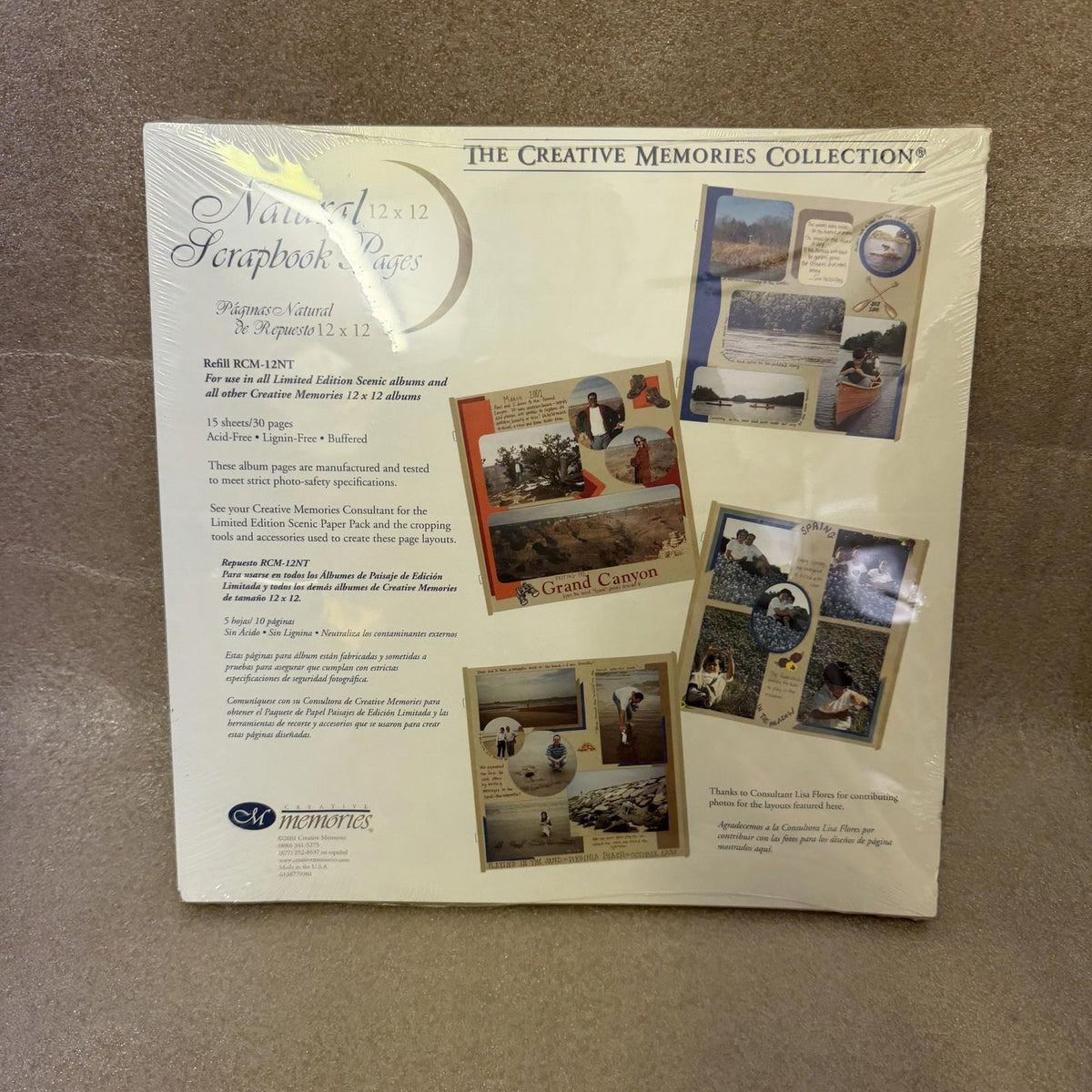 Vintage 2001 Creative Memories Natural 12x12 Pages RCM-12NT Sealed