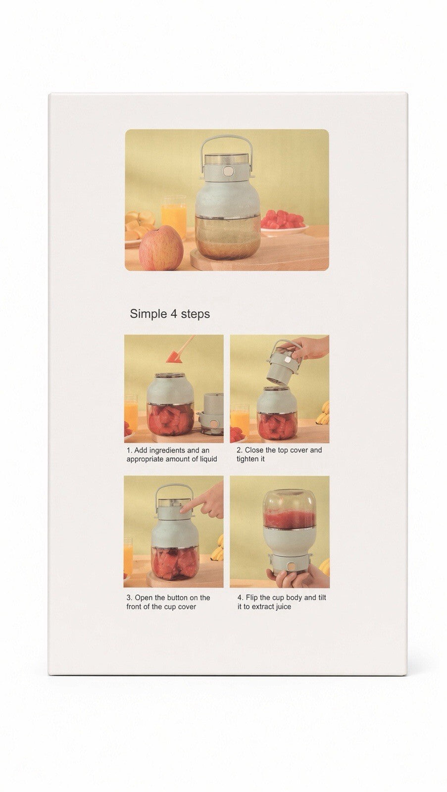 Portable Sports Juice Cup 500ml USB Blender Bottle Rechargeable 70W