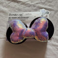 Crème Shop Minnie Mouse 3D Teddy Sequin Plush Spa Headband Iridescent Bow