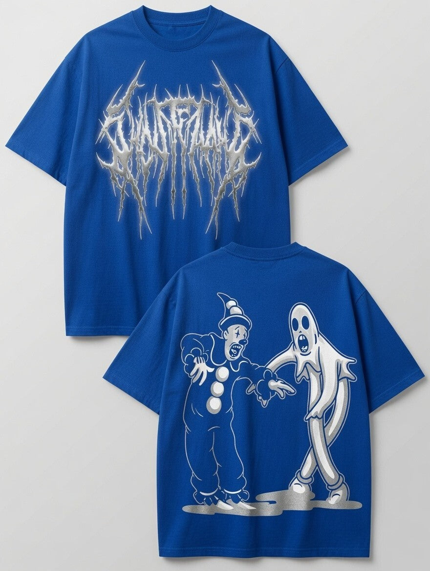 Scary Horror Clown Ghost Graphic Tee Creepy Halloween Shirt